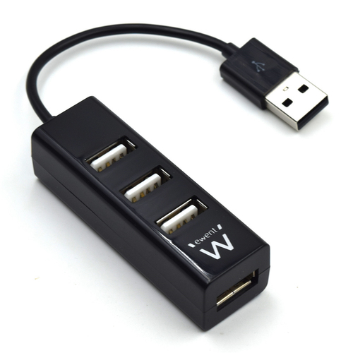 Ewent Hub 4 X USB 2.0 Preto 1